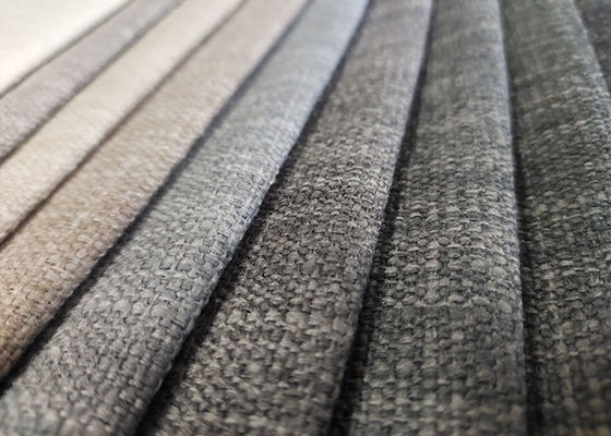 Mezcla impermeable de Gray Linen Upholstery Fabric Polyester