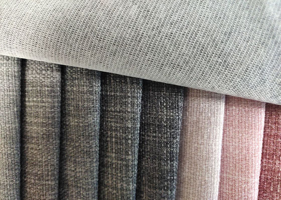 tela 100% de algodón de lino del tejido de poliester de muchos colores para el sofá de los muebles