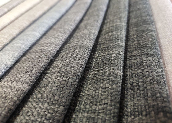 Mezcla impermeable de Gray Linen Upholstery Fabric Polyester