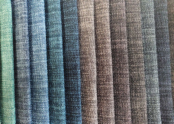tela 100% de algodón de lino del tejido de poliester de muchos colores para el sofá de los muebles