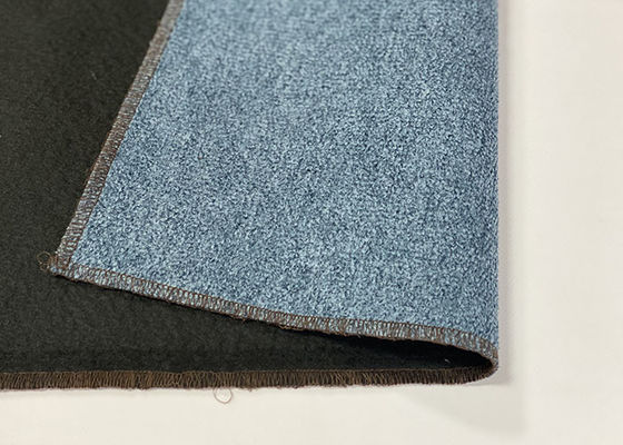 tela de tapicería del poliéster 100 de los 30cm, tela de tapicería azul de la felpilla 300gsm