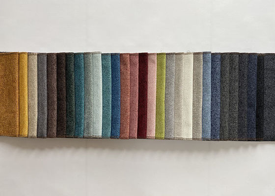 materia textil de lino llana 100% del hogar del poliéster de los 385cm Sofa Fabric