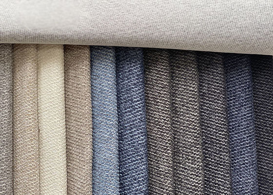 materia textil de lino llana 100% del hogar del poliéster de los 385cm Sofa Fabric