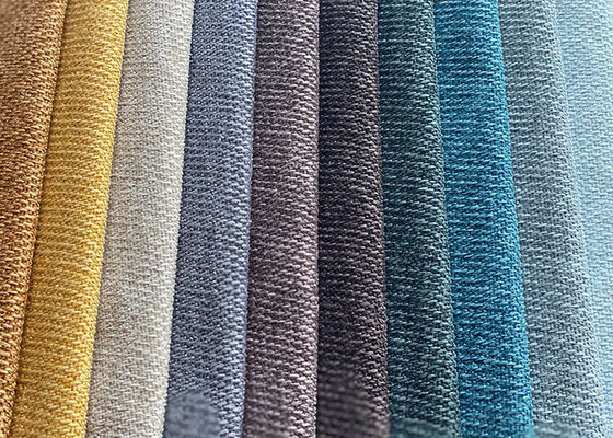 El estilo moderno hecho punto cepilló la tela de lino de la impresión de la tapicería para el poliéster 100% del sofá