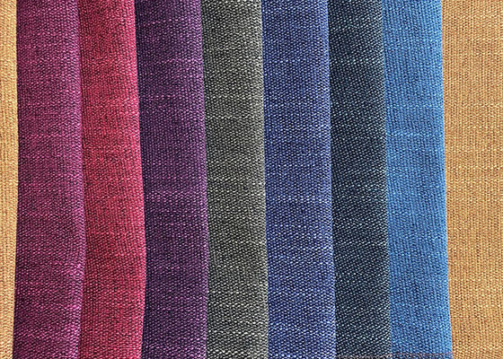 Materia textil de lino cepillada del hogar de Sofa Fabric Faux Slub Effect