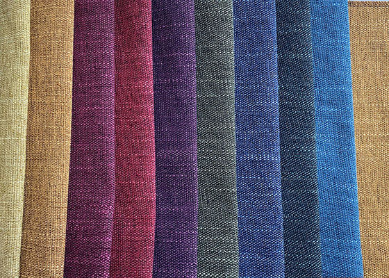 Tela de tapicería llana de lino tejida del poliéster de la cubierta de los muebles de la tela
