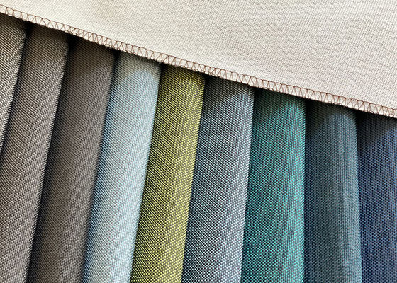 320gsm Sofa Fabric Plain Dyed Moisture de lino Wicking