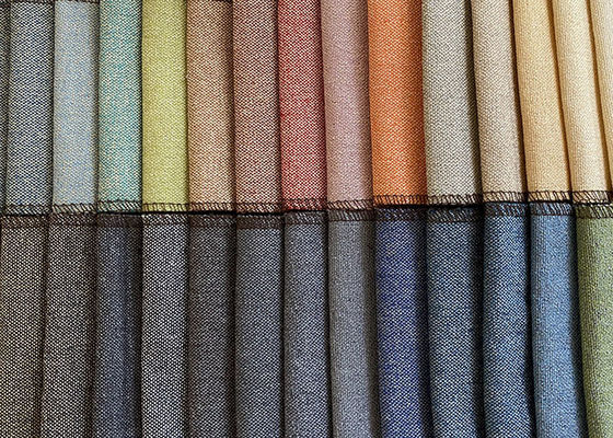 El HILADO TEÑIÓ la tela 100% de algodón de lino del tejido de poliester de la tela de muchos colores para el sofá de los muebles