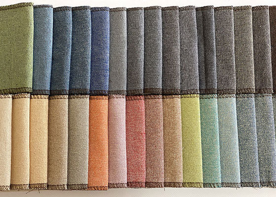 El HILADO TEÑIÓ la tela 100% de algodón de lino del tejido de poliester de la tela de muchos colores para el sofá de los muebles