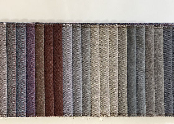 lino 100% del poliéster como tela HILADO-TEÑIDA tela teñida llana de la cubierta del sofá de la tela