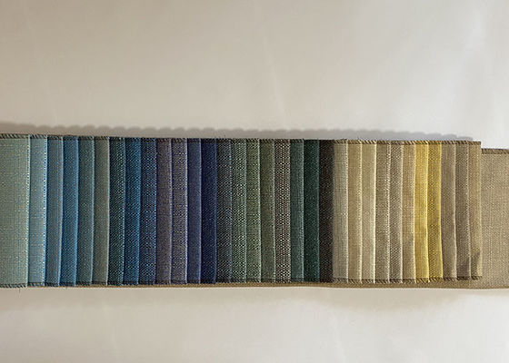 Tapicería beige Sofa Fabric Linen Look Shrink resistente