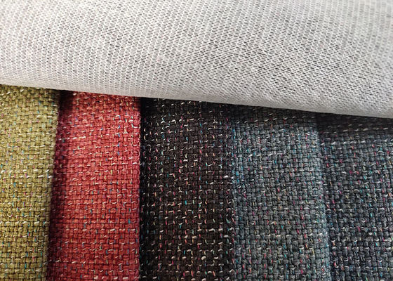 Tela 100% de Sofa Fabric Linen Plain Dyed de la tapicería del poliéster