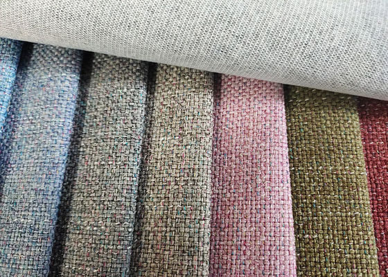 Tela 100% de Sofa Fabric Linen Plain Dyed de la tapicería del poliéster