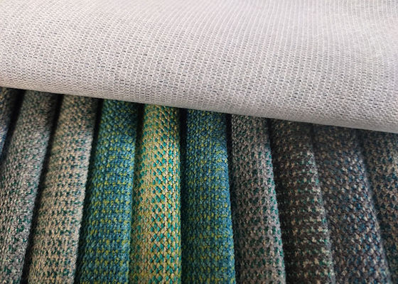 Tela del lino del poliéster del sofá 100 57 pulgadas de materia textil llana de la tapicería
