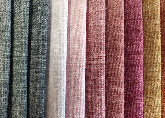 Tela de lino 100% de la mirada del poliéster para las porciones comunes de la tela de tapicería del sofá