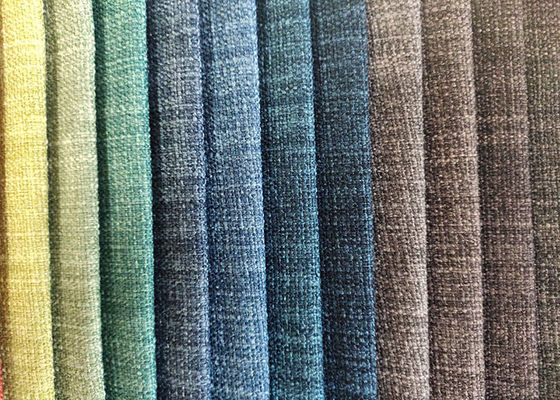 Tela de lino 100% de la mirada del poliéster para las porciones comunes de la tela de tapicería del sofá