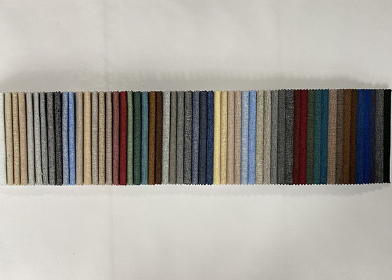 Paño de lino llano de la tapicería de la mezcla del poliéster de Sofa Fabric 230gsm