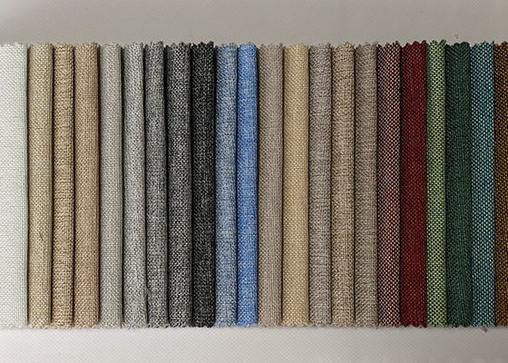 Paño de lino llano de la tapicería de la mezcla del poliéster de Sofa Fabric 230gsm