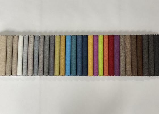 tejido de poliester colorido de lino de la tela de tapicería de la tela del sofá de la mirada para el pequeño sofá de lino del sofá