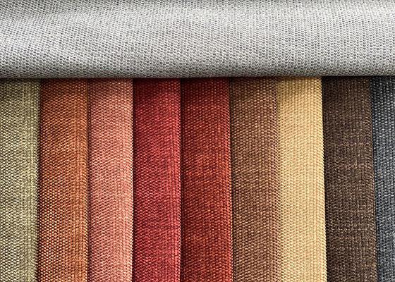 Tela 100% de Sofa Fabric Red Suede Upholstery del ante del poliéster