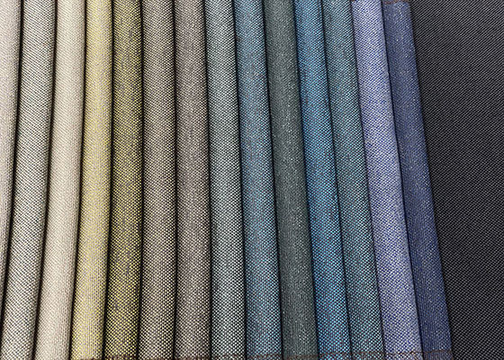 la tela de lino resistente del sofá de la tapicería del llano de la mirada de agua 100%Polyester teñió la tela barata