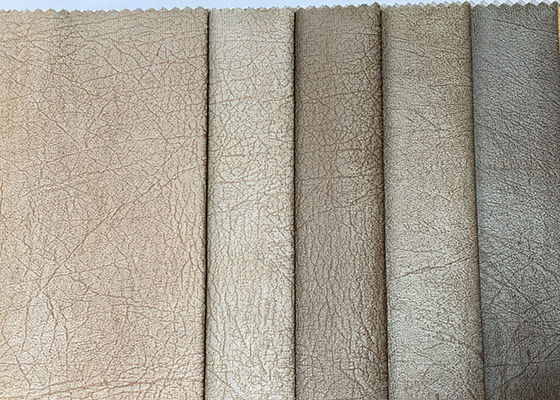 El llano sudó la tela de tapicería de cuero del ante de imitación de Sofa Fabric 150gsm
