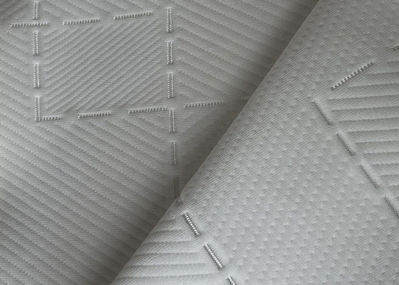 Cuente un cuento la tela hecha punto poliéster teñida del telar jacquar 100 de la tela del colchón del poliéster