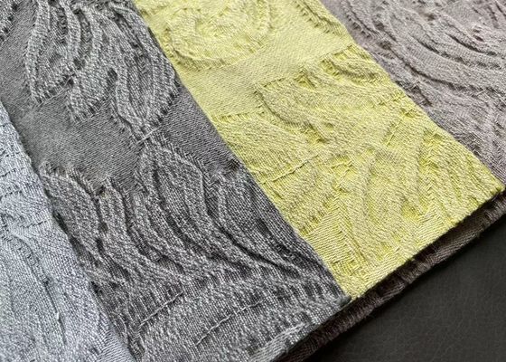rasgón de lino 100% del poliéster de la tela del telar jacquar del algodón de los 280cm resistente