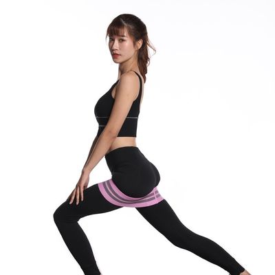 Bandas rosadas de la resistencia el elástico de la yoga, banda del lazo del círculo de la cadera de los 8cm