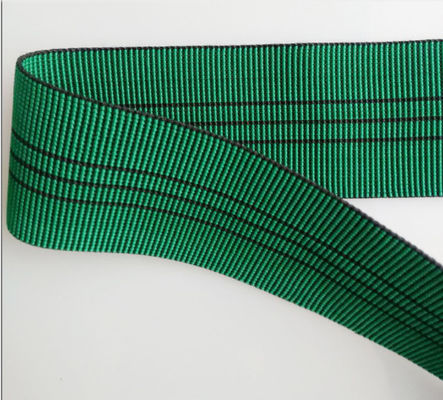 Correas elásticos PP de la tapicería verde correas del polipropileno de 2 pulgadas