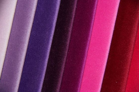 Tela de tapicería púrpura del ante del poliéster de la tela del terciopelo del ante de la protección solar