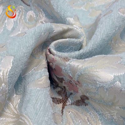 Tela amistosa del telar jacquar de Sofa Fabric Brocade White Cotton del telar jacquar de Eco