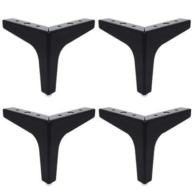 Los muebles negros del reemplazo parte las piernas ajustables de la tabla del metal de 4,5 pulgadas