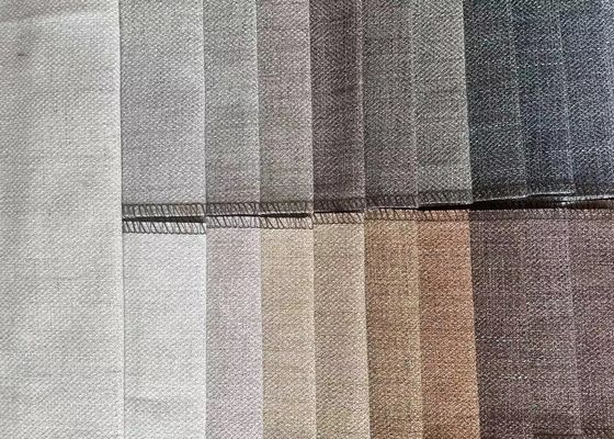 Estilo llano de lino 100% de Sofa Fabric 347gsm del poliéster del sofá