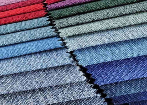 Tela 100% de tapicería de lino del poliéster para Sofa Furniture